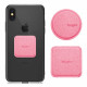 Ringke Magnetic Mount Metal Plate 2x PU Leather Covered Self-Adhesive Metal Plate for Magnetic Car Holders pink (ACPU0002)