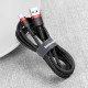 Baseus Cafule Cable Durable Nylon Braided Wire USB / USB-C QC3.0 3A 0,5M black-red (CATKLF-A91)