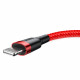 Baseus Cafule Cable Durable Nylon Braided Wire USB / Lightning QC3.0 1.5A 2M red (CALKLF-C09)