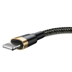 Baseus Cafule Cable Durable Nylon Braided Wire USB / Lightning QC3.0 1.5A 2M black-gold (CALKLF-CV1) Baseus Cafule Cable Durable Nylon Braided Wire USB / Lightning QC3.0 1.5A 2M black-gold (CALKLF-CV1)