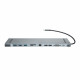 Baseus Enjoyment MacBook / notebook stand HUB USB Typ C PD / VGA / HDMI / RJ45 / USB 3.0 / SD, TF, micro SD card reader Dark for MacBook / PC gray (CATSX-G0G)