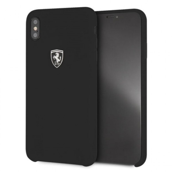 Ferrari Hardcase FEOSIHCI65BK iPhone Xs Max black / black Silicone Off track