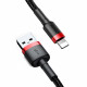 Baseus Cafule Cable Durable Nylon Braided Wire USB / Lightning QC3.0 2A 3M black-red (CALKLF-R91)