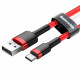 Baseus Cafule Cable Durable Nylon Braided Wire USB / USB-C QC3.0 2A 3M red (CATKLF-U09)