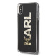 Case Karl Lagerfeld KLHCI65KAGBK iPhone Xs Max black / black Karl logo Glitter