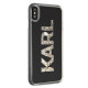 Case Karl Lagerfeld KLHCI65KAGBK iPhone Xs Max black / black Karl logo Glitter