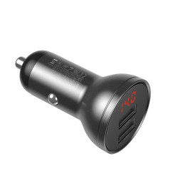 Baseus Digital Display Dual USB 4.8A Car Charger 24W gray (CCBX-0G) Baseus Digital Display Dual USB 4.8A Car Charger 24W gray (CCBX-0G)
