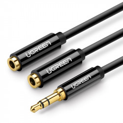 Ugreen 3,5 mm mini jack AUX splitter adapter cable 25cm black (20816) Ugreen 3,5 mm mini jack AUX splitter adapter cable 25cm black (20816)