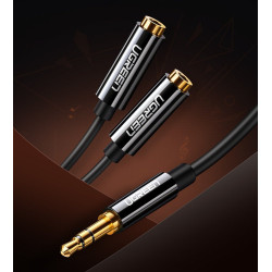 Ugreen 3,5 mm mini jack AUX splitter adapter cable 25cm black (20816) Ugreen 3,5 mm mini jack AUX splitter adapter cable 25cm black (20816)