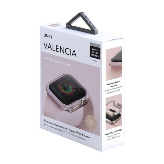 UNIQ Case Valencia Apple Watch Series 4/5/6/SE 44mm. różowo-gold/blush gold pink UNIQ Case Valencia Apple Watch Series 4/5/6/SE 44mm. różowo-gold/blush gold pink