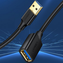 Ugreen USB 3.0 (female) - USB 3.0 (male) cable extension cord 1,5 m black (US129 30126) Ugreen USB 3.0 (female) - USB 3.0 (male) cable extension cord 1,5 m black (US129 30126)