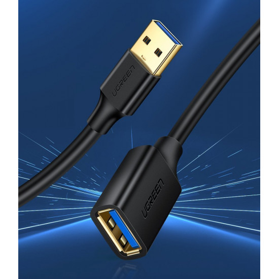 Ugreen USB 3.0 (female) - USB 3.0 (male) cable extension cord 1,5 m black (US129 30126)