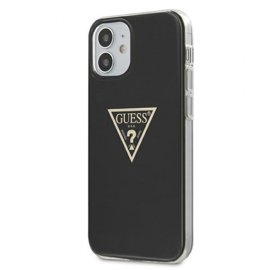 Guess GUHCP12SPCUMPTBK iPhone 12 5,4 &quot;black / black hardcase Metallic CollectionGuess / GUE000837