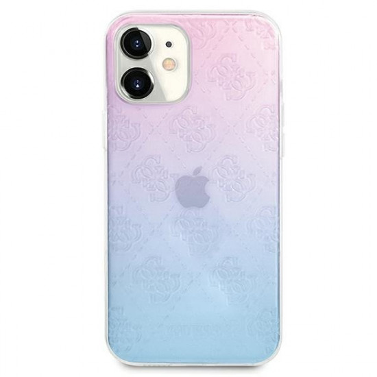 Guess GUHCP12S3D4GGBP iPhone 12 mini 5,4 &quot;blue-pink / blue &amp; pink hardcase 4G 3D Pattern Collection