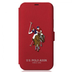 US Polo USFLBKP12LPUGFLRE iPhone 12 Pro Max 6.7 &quot;red / red book Polo Embroidery Collection