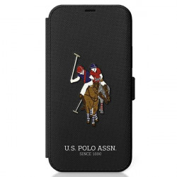 US Polo USFLBKP12SPUGFLBK iPhone 12 mini 5,4 &quot;black / black book Polo Embroidery Collection