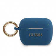 Guess GUACAPSILGLBL AirPods Pro cover blue / blue Silicone Glitter