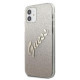 Guess GUHCP12SPCUGLSGO iPhone 12 mini 5,4 &quot;gold / gold hardcase Glitter Gradient Script