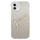 Guess GUHCP12SPCUGLSGO iPhone 12 mini 5,4 &quot;gold / gold hardcase Glitter Gradient Script