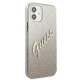 Guess GUHCP12SPCUGLSGO iPhone 12 mini 5,4 &quot;gold / gold hardcase Glitter Gradient Script