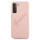 Guess GUHCS21MLSVSPI S21 + G996 pink / pink hardcase Script Vintage