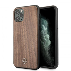 Mercedes MEHCN58VWOLB iPhone 11 Pro hard case brown / brown Wood Line Walnut Mercedes MEHCN58VWOLB iPhone 11 Pro hard case brown / brown Wood Line Walnut