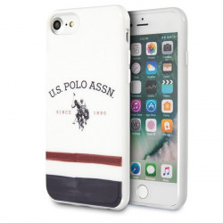 US Polo USHCI8PCSTRB iPhone 7/8 / SE 2020 white / white Tricolor Pattern Collection