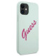 Guess GUHCP12SLSVSBF iPhone 12 mini 5,4 &quot;blue fuchsia / blue fuschia hardcase Silicone Vintage