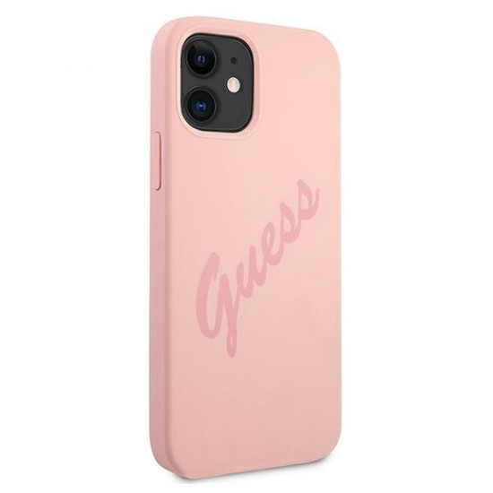 Guess GUHCP12SLSVSPI iPhone 12 mini 5,4 &quot;pink / pink hardcase Script Vintage