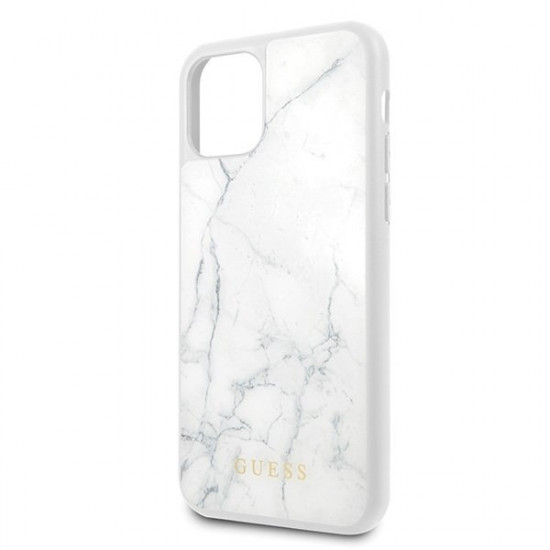 Guess GUHCN58HYMAWH iPhone 11 Pro case white / white Marble