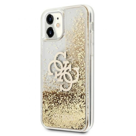 Guess GUHCN61LG4GGO iPhone 11 6.1 &quot;gold / gold hardcase 4G Big Liquid Glitter