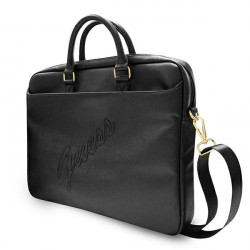 Guess Bag GUCB15PUSASBK 15 &quot;black / black Saffiano Script