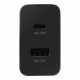 Samsung Fast Duo fast charger USB / USB Type C Power Delivery 3.0 Quick Charge 2.0 35W 3A black (EP-TA220NBEGEU)