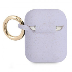 Guess GUA2SGGEU AirPods cover purple / purple Silicone Glitter Guess GUA2SGGEU AirPods cover purple / purple Silicone Glitter