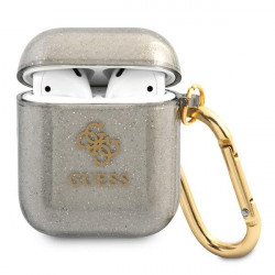 Guess GUA2UCG4GK AirPods cover black / black Glitter Collection