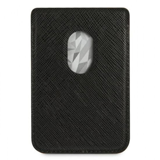 Karl Lagerfeld KLWMSCHSFBK Wallet Card Slot Saffiano Choupette Head MagSafe black / black