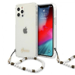 Guess GUHCP12LKPSWH iPhone 12 Pro Max 6.7 "Transparent hardcase White Pearl Guess GUHCP12LKPSWH iPhone 12 Pro Max 6.7 "Transparent hardcase White Pearl