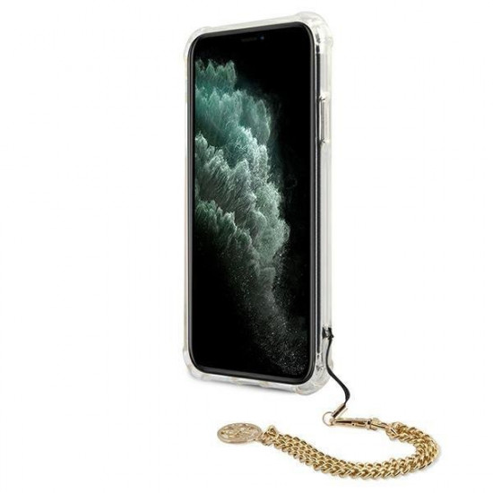 Guess GUHCN58KSPEGO iPhone 11 Pro 5,8" złoty/gold hardcase Peony Chain Collection Guess GUHCN58KSPEGO iPhone 11 Pro 5,8" złoty/gold hardcase Peony Chain Collection