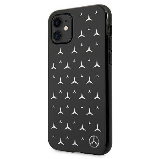 Mercedes MEHCN61ESPBK iPhone 11 6,1" czarny/black hardcase Silver Stars Pattern