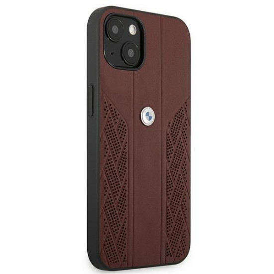 Case BMW BMHCP13MRSPPR iPhone 13 6,1" red/red hardcase Leather Curve Perforate