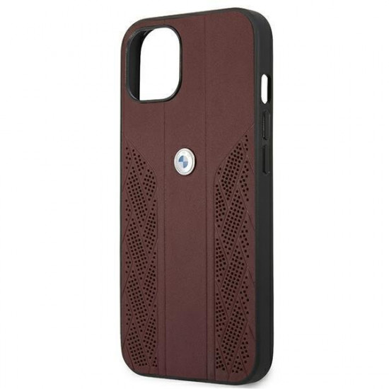 Case BMW BMHCP13MRSPPR iPhone 13 6,1" red/red hardcase Leather Curve Perforate