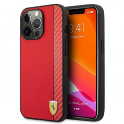 Ferrari FESAXHCP13XRE iPhone 13 Pro Max 6,7" red/red hardcase On Track Carbon Stripe Ferrari FESAXHCP13XRE iPhone 13 Pro Max 6,7" red/red hardcase On Track Carbon Stripe