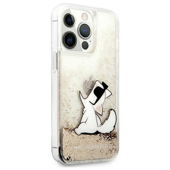 Karl Lagerfeld KLHCP13XGCFD iPhone 13 Pro Max 6,7" złoty/gold hardcase Liquid Glitter Choupette Fun Karl Lagerfeld KLHCP13XGCFD iPhone 13 Pro Max 6,7" złoty/gold hardcase Liquid Glitter Choupette Fun