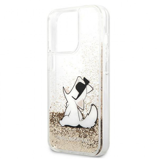 Karl Lagerfeld KLHCP13XGCFD iPhone 13 Pro Max 6,7" złoty/gold hardcase Liquid Glitter Choupette Fun Karl Lagerfeld KLHCP13XGCFD iPhone 13 Pro Max 6,7" złoty/gold hardcase Liquid Glitter Choupette Fun