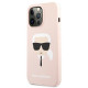 Karl Lagerfeld KLHCP13XSLKHLP iPhone 13 Pro Max 6,7" jasnoróżowy/light pink hardcase Silicone Karl`s Head