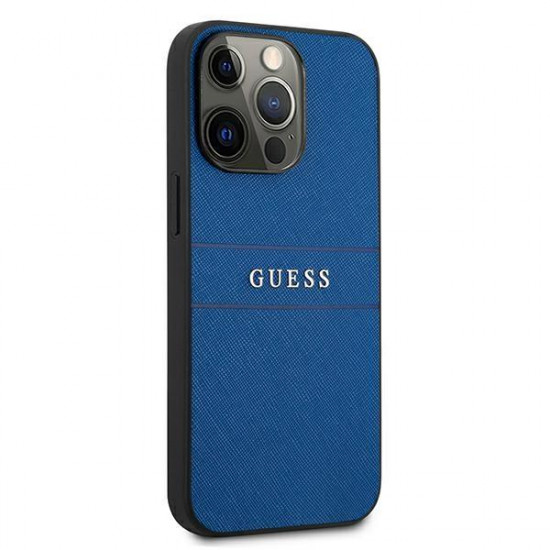 Guess GUHCP13LPSASBBL iPhone 13 Pro / 13 6,1" niebieski/blue Saffiano Strap