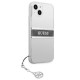 Guess GUHCP13SKB4GGR iPhone 13 mini 5,4" Transparent hardcase 4G Grey Strap Charm