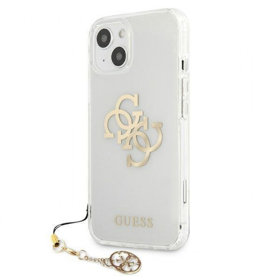 Guess GUHCP13SKS4GGO iPhone 13 mini 5,4" Transparent hardcase 4G Gold Charms Collection