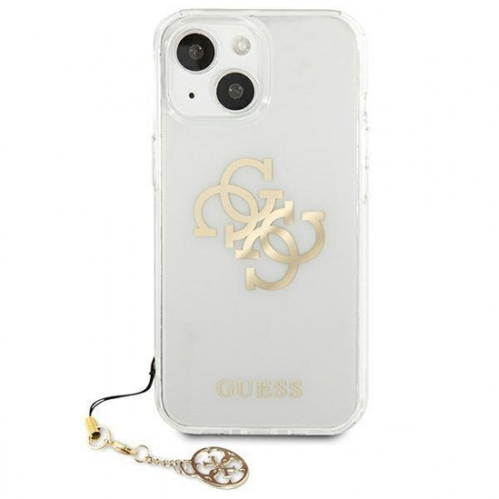 Guess GUHCP13SKS4GGO iPhone 13 mini 5,4" Transparent hardcase 4G Gold Charms Collection