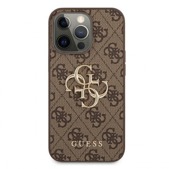 Guess GUHCP13X4GMGBR iPhone 13 Pro Max 6,7" brązowy/brown hardcase 4G Big Metal Logo